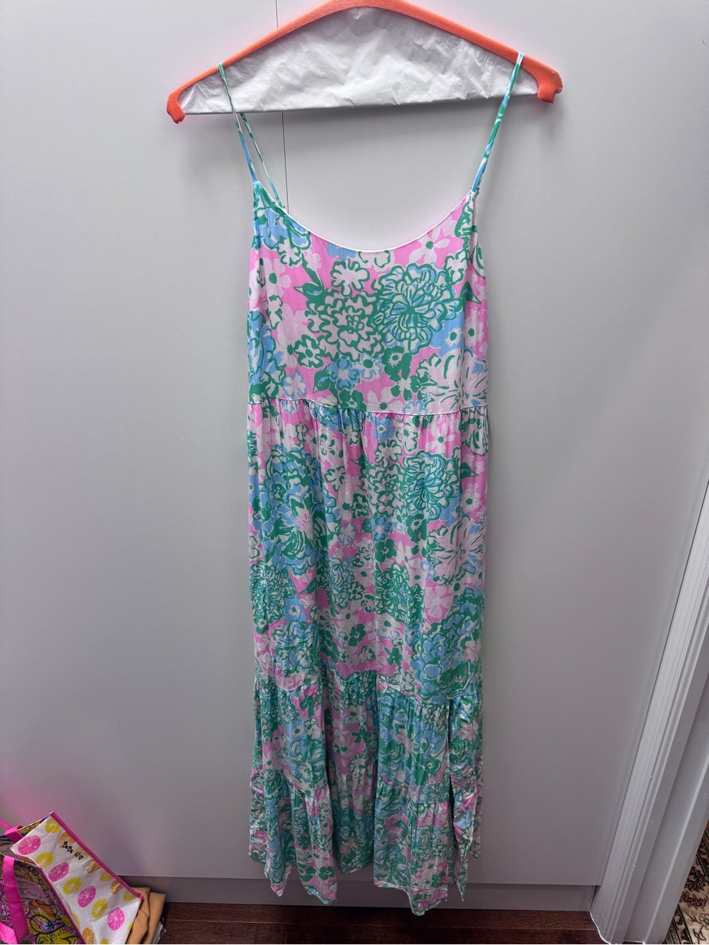 Lilly Pulitzer Pink, Green & Blue Floral Maxi Dress